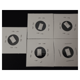 (5) 1 GRAIN .999 SILVER BARS