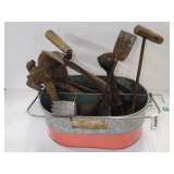 Assorted Metal and Wood Hand Tools