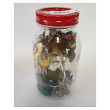 Jar of Mixed Items including Jewelry