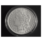 1884-O MORGAN SILVER DOLLAR COIN UNCIRCULATED - COA NOT INCLUDED