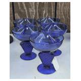 VINTAGE LUMINARC FRANCE COBALT BLUE GLASSES