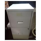 Two-Drawer Metal Filing Cabinet with Key