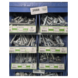 SIX PULL OUT PARTS BIN DRAWERS AND HARDWARE INSIDE