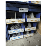 SIX PULL OUT PARTS BIN DRAWERS AND HARDWARE INSIDE