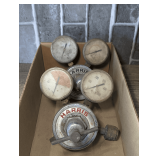 PAIR OF HARRIS DUAL GAS PRESSURE GAUGES
