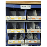 SIX PULL OUT PARTS BIN DRAWERS AND HARDWARE INSIDE