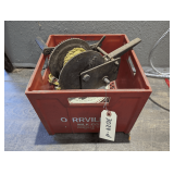 ORRVILLE MILK CO. CRATE WITH LARGE VINTAGE TRAILER WINCH
