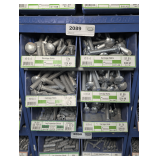 SIX PULL OUT PARTS BIN DRAWERS AND HARDWARE INSIDE