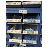 SIX PULL OUT PARTS BIN DRAWERS AND HARDWARE INSIDE