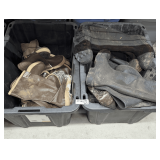 TWO TUBS OF NEOPRENE WORK BOOTS