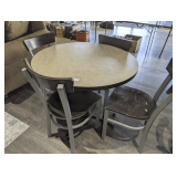 ROUND CAFE BISTRO STYLE TABLE SET WITH FOUR CHAIRS
