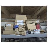 ALL CABINET HARDWARE IN UPPER SHELF AREA MARKED 2104 INCLUDING DRAWER SLIDES, CABINET DOOR HINGES, DRAWER PULLS, AND MORE