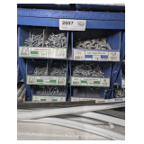 SIX PULL OUT PARTS BIN DRAWERS AND HARDWARE INSIDE