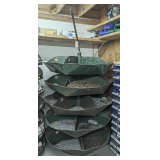 VINTAGE HARDWARE STORE CAROUSEL RETAIL DISPLAY STAND AND ALL NAILS INSIDE