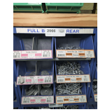 SIX PULL OUT PARTS BIN DRAWERS AND HARDWARE INSIDE