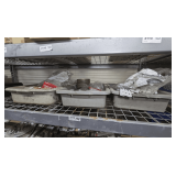 THREE TUBS OF WIRE SHELVING HARDWARE