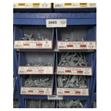 SIX PULL OUT PARTS BIN DRAWERS AND HARDWARE INSIDE