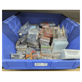 LARGE PLASTIC PARTS BIN AND ALL HARDWARE INSIDE