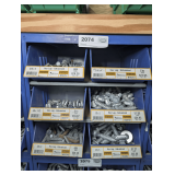 SIX PULL OUT PARTS BIN DRAWERS AND HARDWARE INSIDE