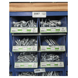 SIX PULL OUT PARTS BIN DRAWERS AND HARDWARE INSIDE