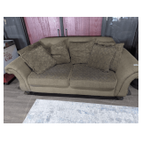SOFA WITH NAILHEAD TRIM AND ACCENT PILLOWS
