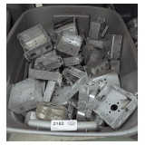 TUB FILLED WITH GALVANIZED JUNCTION BOXES AND MORE