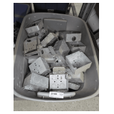 TUB FILLED WITH GALVANIZED JUNCTION BOXES