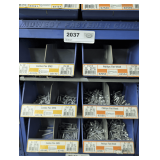 SIX PULL OUT PARTS BIN DRAWERS AND HARDWARE INSIDE