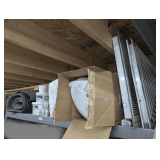 ALL ITEMS ON TOP SHELF MARKED 2217 INCLUDING REGISTER GRILL, ROOF VENT, DUCT INSULATION, AIR DUCT SEALANT, FLASHING TAPE, FOAM WEATHER SEAL, AND ROLL OF REMNANT CARPET