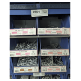 SIX PULL OUT PARTS BIN DRAWERS AND HARDWARE INSIDE