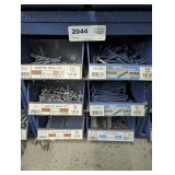 SIX PULL OUT PARTS BIN DRAWERS AND HARDWARE INSIDE