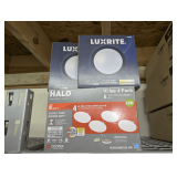 LUXRITE AND HALO 6 IN FLUSH MOUNT CEILING LIGHTS