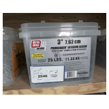 MOSTLY FULL TUB OF PHILLIPS HEAD COARSE THREAD SCREWS