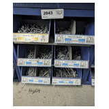 SIX PULL OUT PARTS BIN DRAWERS AND HARDWARE INSIDE