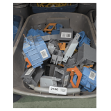 TUB FILLED WITH PLASTIC OUTLET BOXES, MULTI-SWITCH BOXES, CEILING BOXES AND MORE