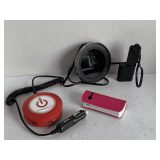 IHOME SLIM FAST CHARGER, VELOCITY POWER CHARGER HUB & HYPE POWER BANK