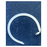 VINTAGE STERLING SILVER DIAMOND CUT HERRINGBONE BRACELET 7"