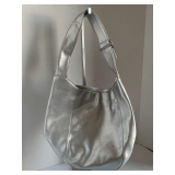 NEIMAN MARCUS SILVER HOBO BAG