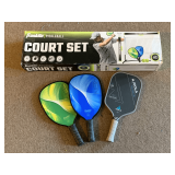 FRANKLIN PICKLEBALL COURT SET & SIGNED JOOLA PICKLEBALL PADDLE