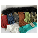 ASSORTMENT OF LADIES GLOVES & 1 SCARF