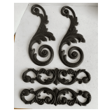 4 PIECES WROUGHT IRON WALL DECOR