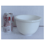 VINTAGE WHITE MILK GLASS MIXING BOWL 4 1/4" TALL X 6 3/4" ROUND