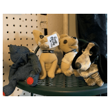 4 SMALL STUFFED COLLECTIBLE ANIMALS
