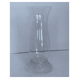 VINTAGE TALL GLASS HURRICANE CANDLE HOLDER 12" TALL