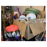 SHELF LOT OF ARTS & CRAFTS SUPPLIES & YARN