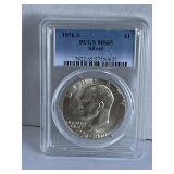 PCGS GRADED MS65 SILVER 1976S BICENTENNIAL 1776-1976 EISENHOWER DOLLAR