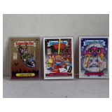 3 GARBAGE PAIL KIDS CARDS WITH 1 GRAIN .999 SILVER BAR ON EACH