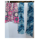 LONG BLUE/WHITE SCARF & PINK/GREY SCARF