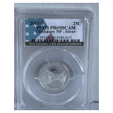 PCGS GRADED PR69 DCAM SILVER CHICKASAW OKLAHOMA STATE WASHINGTON QUARTER