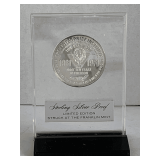 1961-1971 STERLING SILVER .999 PROOF COIN 27 GRAM LIMITED EDITION FRANKLIN MINT - THE FIRST 10 YEARS OF FREEDOM